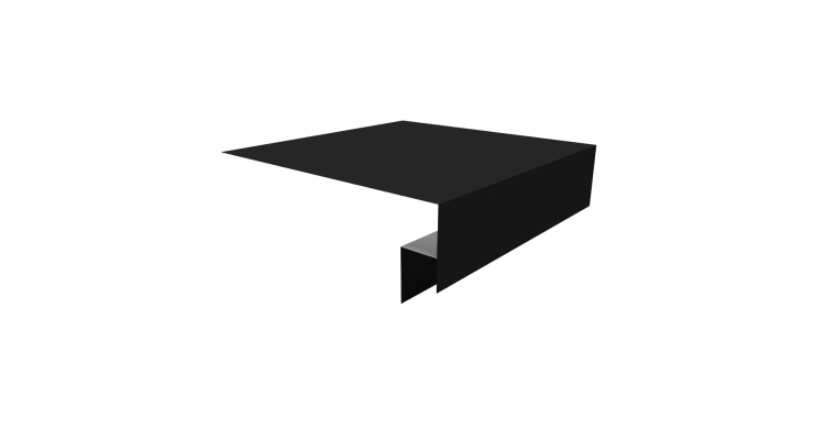 Планка околооконная сложная Блок-хаус new 200х50х27 0,45 PE с пленкой RAL 9005 черный (3м)