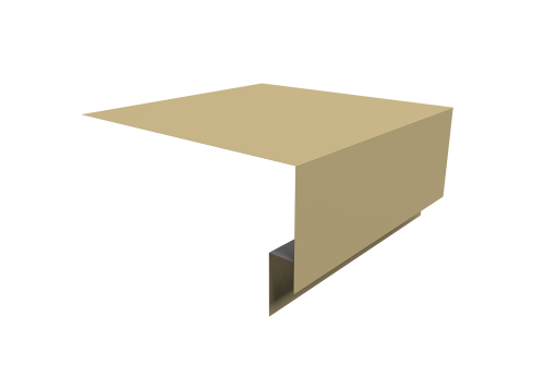 Планка околооконная сложная Блок-хаус new 200х75х27 0,45 PE с пленкой RAL 1014 слоновая кость (3м)