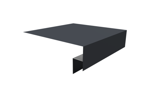 Планка околооконная сложная Блок-хаус new 250х50х27 (j-фаска) 0,5 Drap TX RAL 7024 мокрый асфальт (3м)