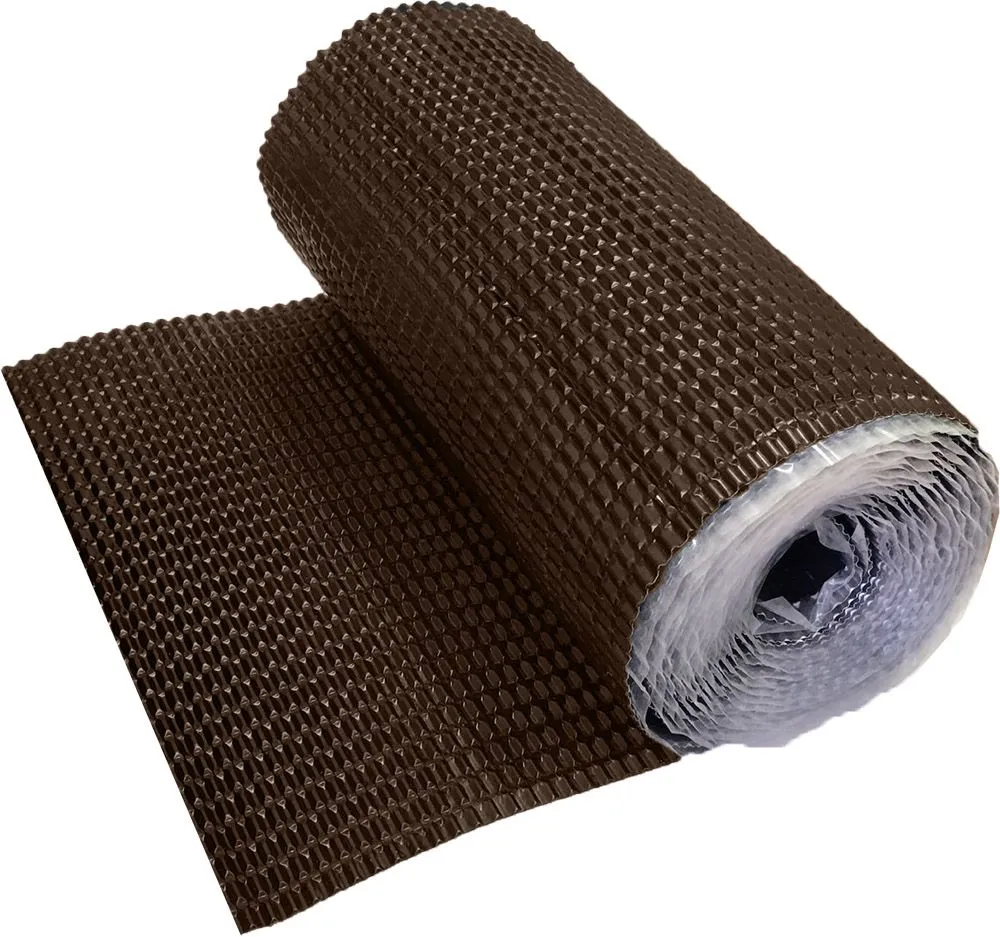 Лента для примыкания гофрированная алюминиевая Optima коричневая, 280 мм, 2.5м