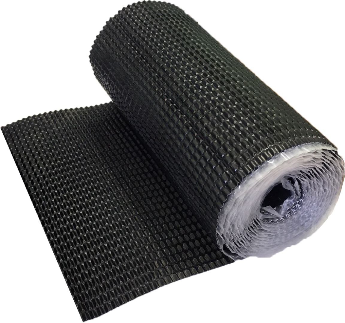 Лента для примыкания гофрированная алюминиевая Optima черная, 280 мм, 5м