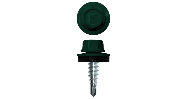 Саморез по металлу Daxmer 4.8х19 RAL 6005 (250) сверло №2