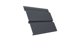 Софит металлический Квадро Брус с перфорацией 0,5 Satin Matt с пленкой RAL 7024 мокрый асфальт