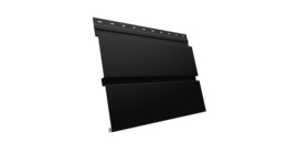 Софит металлический Квадро Брус без перфорации 0,5 Drap TX с пленкой RAL 9005 черный