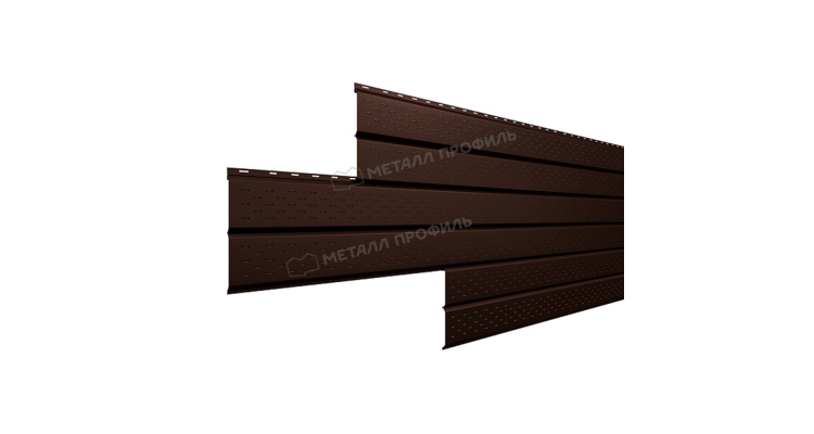 Софит Металл Профиль Lбрус-15х240 (VALORI-20-DarkBrown-0.5)