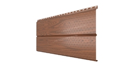 Софит Металл Профиль перфор. Lбрус-XL-14х335 (ECOSTEEL-01-МореныйДуб-0.5)