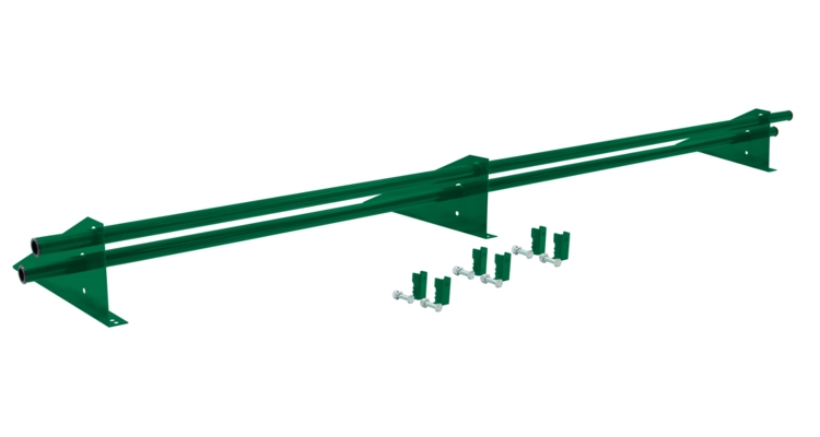 Снегозадержатель трубчатый для фальцевой кровли Optima RAL 6032 3м