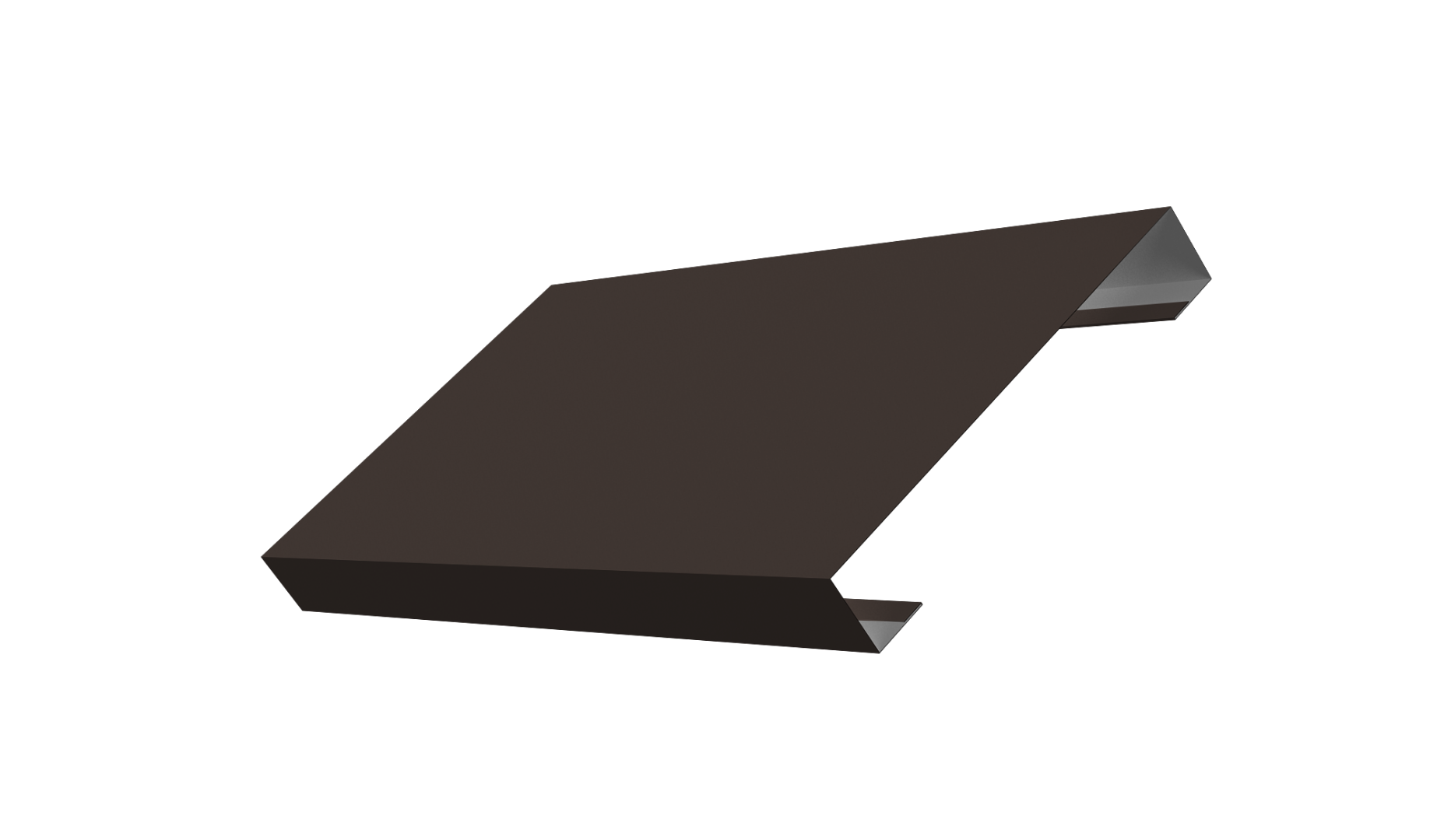 Ламель лицевая 125 забора жалюзи Texas 0.45 PE с пленкой RR 32 темно-коричневый