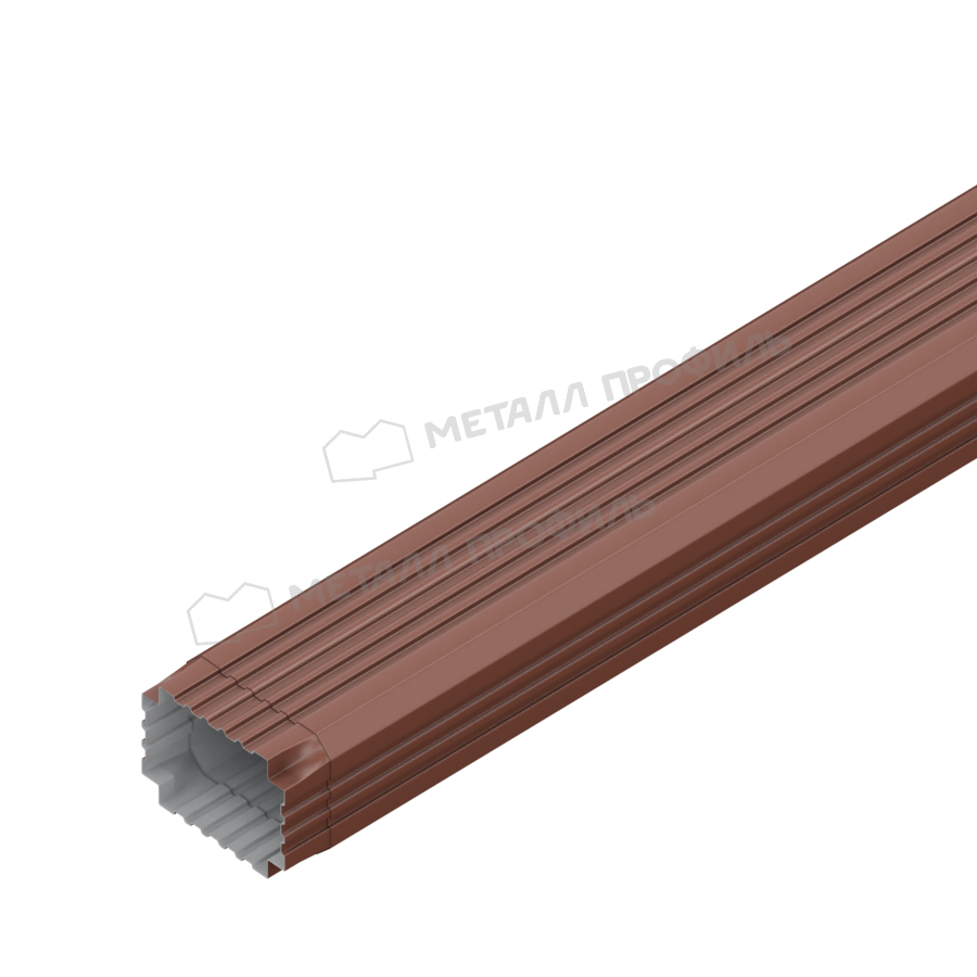 Труба водосточная Металл Профиль БЮДЖЕТ 76х102х2000 RAL 8017