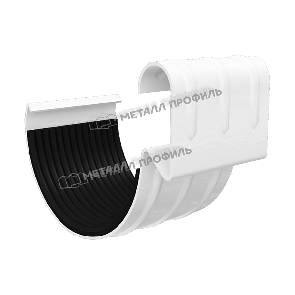 Соединитель желоба Металл Профиль GS lite D125 RAL 9003