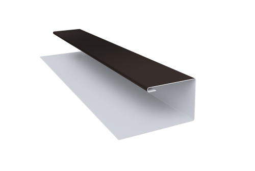Планка П-образная Экобрус 0,5 Satin Matt RR 32 темно-коричневый (2м)