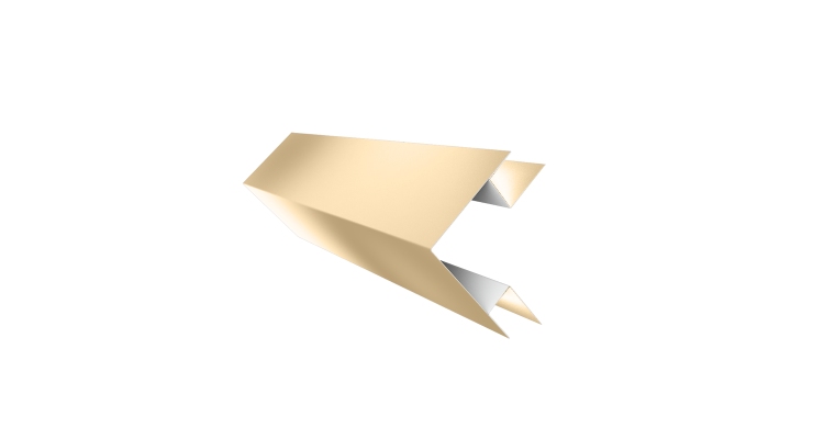 Планка угла внешнего сложного Экобрус Grand Line 0,45 PE с пленкой RAL 1014 слоновая кость (3м)