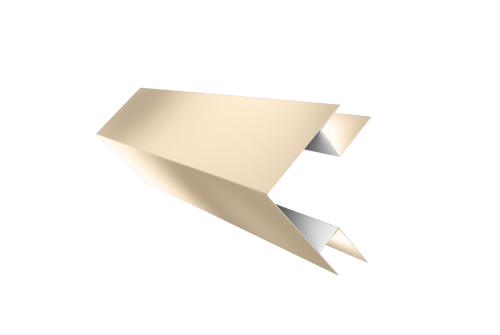 Планка угла внешнего сложного Экобрус Grand Line 0,5 Satin с пленкой RAL 1015 светлая слоновая кость (3м)