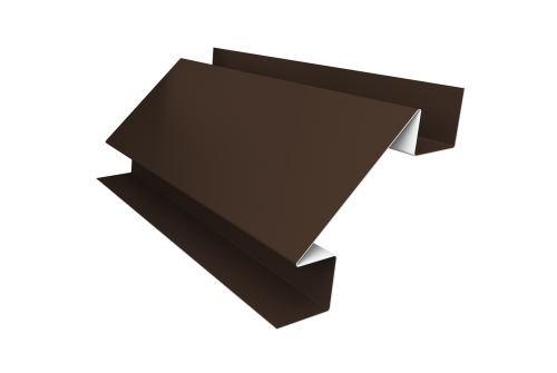 Планка угла внутреннего сложного Экобрус Grand Line 0,45 PE с пленкой RAL 8017 шоколад (3м)