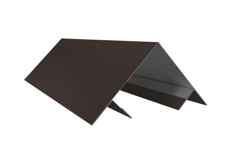 Планка угла внешнего составная верхняя 0,45 PE с пленкой RR 32 темно-коричневый (2м)