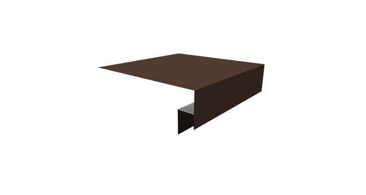 Планка околооконная сложная Экобрус Grand Line 200х50х25 0,45 PE с пленкой RAL 8017 шоколад (2м)