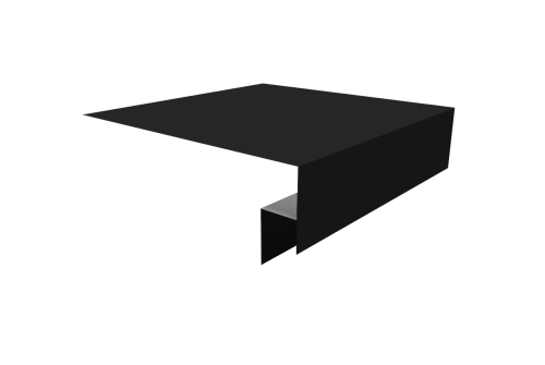 Планка околооконная сложная Экобрус Grand Line 200х50х25 0,5 Drap TX RAL 9005 черный (3м)