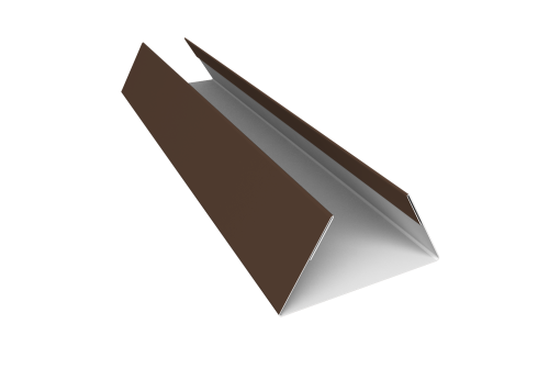 Планка стыковочная составная нижняя 0,45 Drap TX RAL 8017 шоколад (2м)