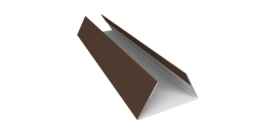 Планка стыковочная составная нижняя 0,5 Drap RAL 8017 шоколад (3м)