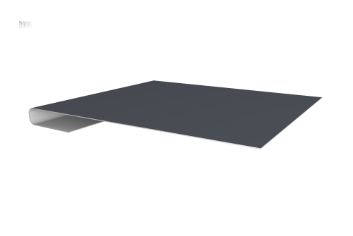 Планка завершающая 0,5 Satin с пленкой RAL 7024 мокрый асфальт (2м)