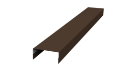 Ламель лицевая 125 забора жалюзи Texas стартовая/финишная для калиток и ворот 0.5 Drap с пленкой RAL 8017 шоколад