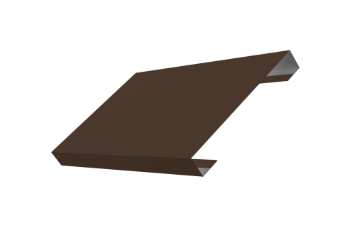 Ламель лицевая 150 забора жалюзи Texas стартовая/финишная для калиток и ворот 0.45 Drap с пленкой RAL 8017 шоколад