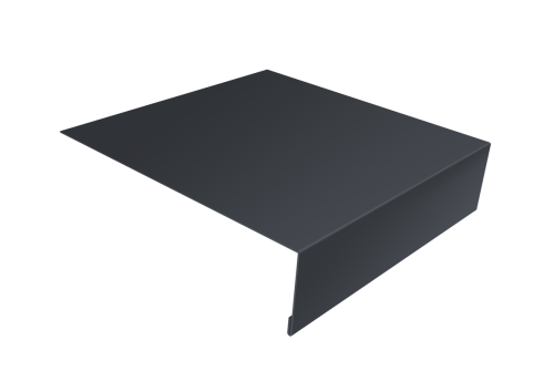 Планка лобовая/околооконная простая 190х50 0,45 Drap TwinColor RAL 7024 мокрый асфальт (3м)