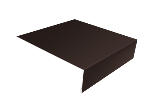 Планка лобовая/околооконная простая 190х50 0,5 Satin Matt RR 32 темно-коричневый (2м)