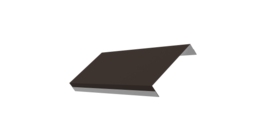 Ламель обратная 125 забора жалюзи Texas стартовая/финишная для калиток и ворот 0,5 Drap с пленкой RR 32 темно-коричневый