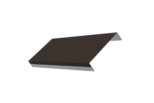 Ламель обратная 125 забора жалюзи Texas стартовая/финишная для калиток и ворот 0,5 Drap TX RR 32 темно-коричневый