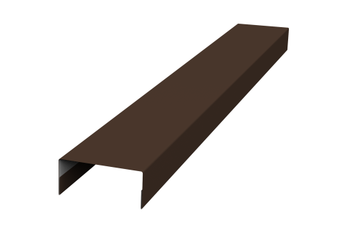 Крышка 30х15 жалюзи Texas 0,7 PE RAL 8017 шоколад (2м)