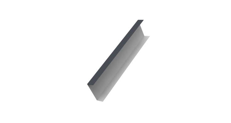 Декоративная накладка на столб универсальная 62х55 для забора жалюзи 0,5 Drap TX RAL 7024 мокрый асфальт (3м)