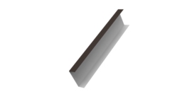 Декоративная накладка на столб универсальная 80х80 для забора жалюзи 0,5 Satin RR 32 темно-коричневый (2м)