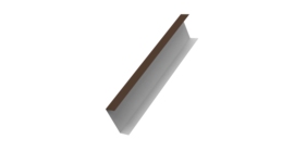 Декоративная накладка на столб универсальная 80х80 для забора жалюзи 0,5 Satin Matt RAL 8017 шоколад (2м)