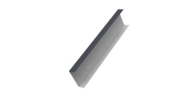 Декоративная накладка на столб универсальная 80х80 для забора жалюзи 0,5 PurPro RAL 7024 мокрый асфальт (2м)