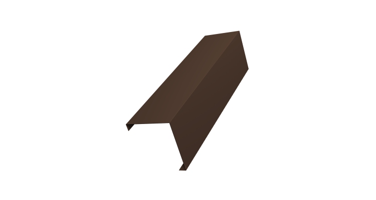 Декоративная накладка на столб универсальная угловая 60х60 для забора жалюзи 0,45 Drap TwinColor RAL 8017 шоколад (1,8м)