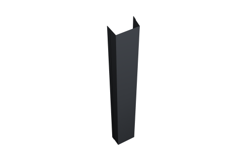 Крепежная планка нижняя Texas 0,45 Drap TwinColor RAL 7024 мокрый асфальт (2м)