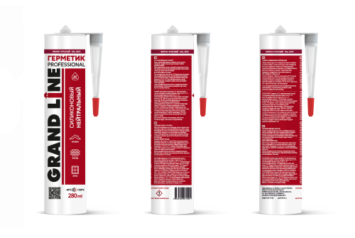 Герметик Grand Line Professional кровельный силиконовый нейтральный 280мл RAL 3005 винно-красный
