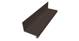 Планка примыкание нижнее к трубе фальц 0,5 Drap RR 32 темно-коричневый (2м)