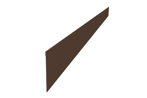 Ламель забора жалюзи Palermo стартовая/финишная для калиток и ворот 0,45 PE RAL 8017 шоколад