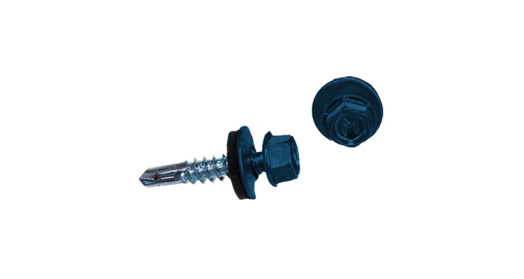 Саморез по металлу Daxmer 5,5х25 RAL 5005 (250) сверло №3