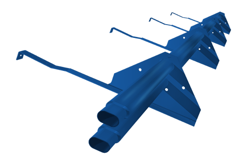 Снегозадержатель трубчатый для керамической/натуральной черепицы Стандарт RAL 5005 3м (профиль до 50мм)