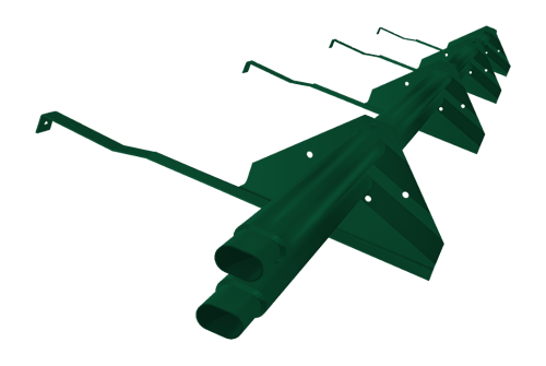 Снегозадержатель трубчатый для натуральной черепицы Стандарт RAL 6005 3м (профиль до 50мм)