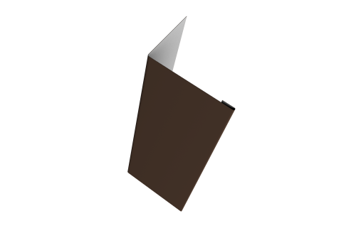 Нащельник для калиток и ворот 25х35 жалюзи Milan, Tokyo, Palermo 0,45 Drap RAL 8017 шоколад (L2,5)