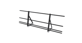 Ограждение кровельное со снегозадержателем на фальц Optima 0,65х2м RAL 9005