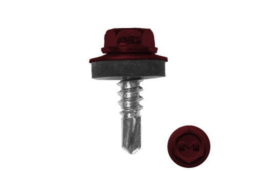 Саморез по металлу Daxmer 5,5х19 RAL 3005 (250) сверло №3