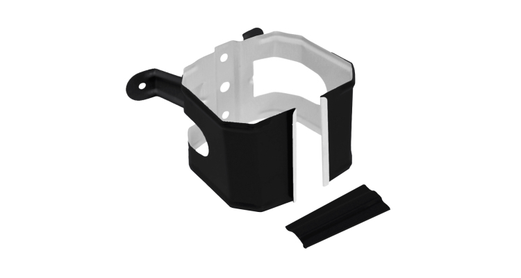 Кронштейн трубы на дерево прямоугольный Vortex Matt RAL 9005