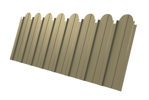 Профнастил С10A фигурный 0,45 PE RAL 1014 слоновая кость