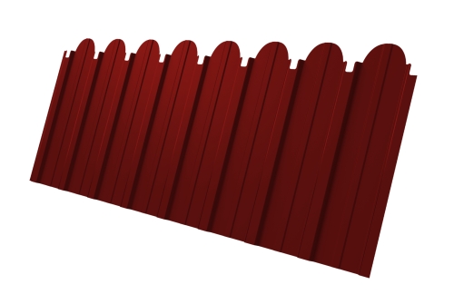 Профнастил С10A фигурный 0,45 PE RAL 3011 коричнево-красный