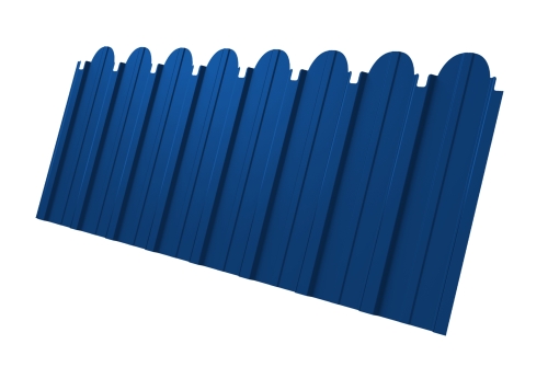 Профнастил С10A фигурный 0,45 PE RAL 5005 сигнальный синий